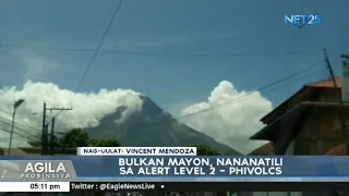 Bulkang Mayon, nananatili sa Alert Level 2 -PHIVOLCS