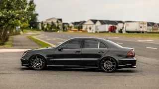 E55 AMG Catless Straight Pipe Fly-Bys and Driving