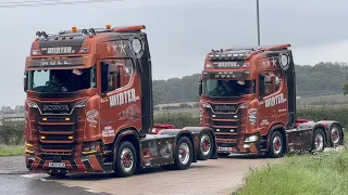 TRUCKFEST 🇬🇧 Original Newark UK 2023 | Part 6 Trucks Leaving Scania V8, DAF, Volvo open pipes sound
