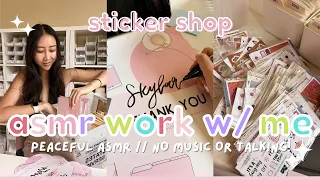 Relaxing ASMR Packing Orders for my Sticker Shop // no music!