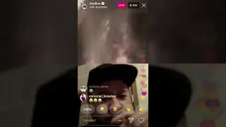 6ix9ine with his daughter live on instagram