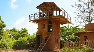 Unbelievable! Build Three - Story Villa House Using Bamboo And Mud By Ancient Skills (part 2)