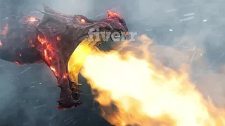 ID# 13 - Epic Realistic Dragon 3D Logo Intro Animation