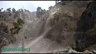 Landslide caught on camera