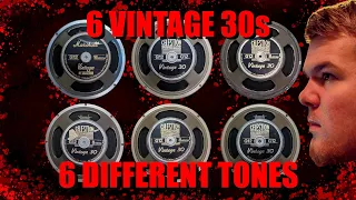 The Celestion Vintage 30 Tone Chase: Evaluating 6 Vintage 30 Variants