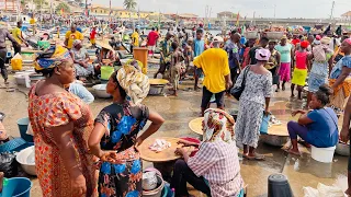 Everyday activities at the famous Elmina Fish Market