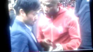 Mayweather Bitches Pacquiao Face to Face