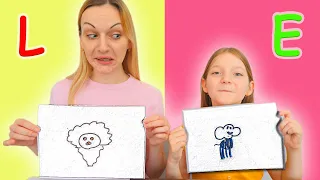 Deseneaza si ghiceste litera din alfabet Sofia vs mama Challenge