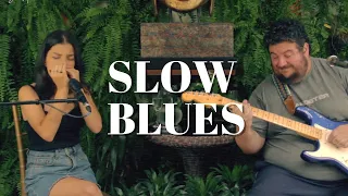 Slow Blues Jam (Harmonica Solo + Guitar) - Amanda Ventura & Ricardo Maranhão