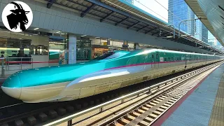A futuristic design of bullet train featuring a long metallic nose🚄 |Tokyo-Sendai