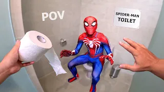 LATE FOR TOILET ( POV Broke Into Spider-Man House )