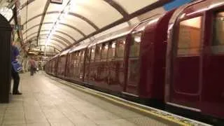 (HD) Special London Underground 1938TS passes through Hampstead with Art Deco special