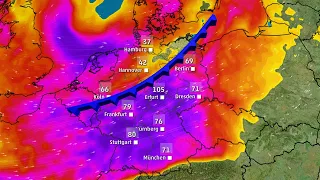 Sturm zieht auf Deutschland zu: Spitzenwinde bis 110 km/h – und Hochwassergefahr steigt