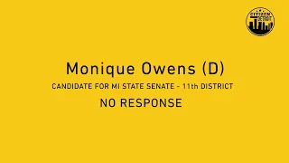 Monique Owens (D) - Candidate for Michigan State Senate - 11th District