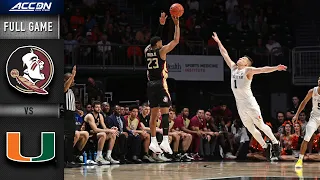 Florida State vs Miami Full Game | 2019-20 ACC Men's Basketball