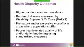 Eliseo Perez-Stable: Reducing Disparities in Health Outcomes: The NIMHD Agenda on Equity