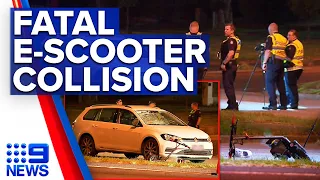 Driver cleared after Melbourne e-scooter rider fatally hit by a car | 9 News Australia