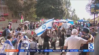 Pro-Palestinian demonstrators, counterprotesters take over UCLA