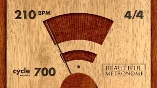 210 BPM 4/4 Wood Metronome HD