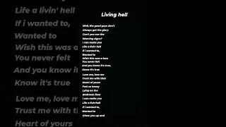 living hell (lyrics)🌼#livinghell #lyrics #shorts