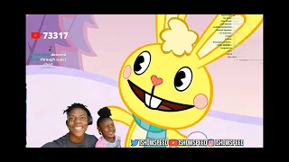 IShowSpeed watching Happy Tree Friends whit his daughter