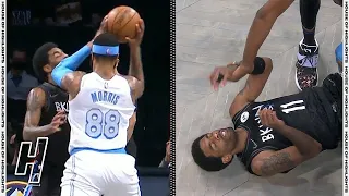 Kyrie Irving Gets ELBOWED in the Face By Markieff Morris - Lakers vs Nets | April 10, 2021