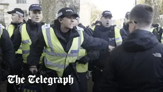 Police and far-Right protesters clash near Cenotaph amid Armistice and Pro-Palestine London protest