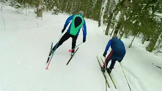 Мотивация от пенсионеров. Спорт. Лыжи.