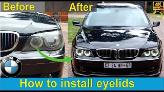 How to install eyelids on your car (BMW) - step by step