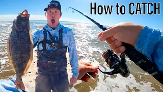 How to CATCH HALIBUT [Surf Fishing]