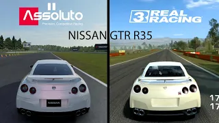 ASSOLUTO RACING vs REAL RACING 3  Nissan GTR R 35 Direct Comparison