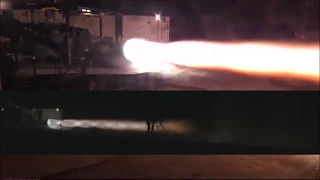 SpaceX Raptor Engine Test Videos - Synced Audio [Loud Audio Warning]