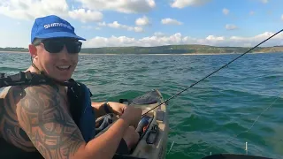 SWKA Oxwich bay kayak match! Part 1 collecting fresh bait, catching a lift from a sib and a few fish