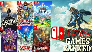 Ranking EVERY Zelda Game on Switch From WORST TO BEST (Top 7 Games Including TOTK)