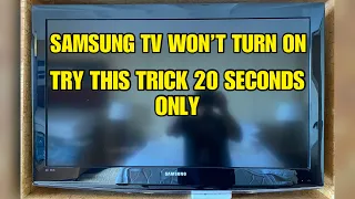 Samsung TV Won't Turn On- Simplest Trick to Fix