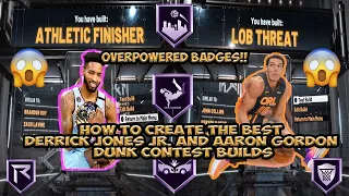 NBA 2K20 | How to create BEST AARON GORDON and DERRICK JONES JR. DUNK CONTEST BUILDS 😱👀🔥