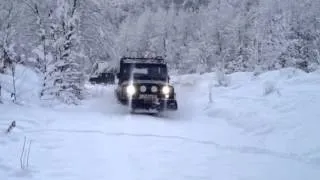 УАЗ в снегу Абхазия