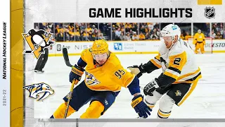 Penguins @ Predators 3/15 | NHL Highlights 2022