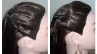 2 Beautiful side hairstyle for girls | Easy Open Hairstyle  #easyopenhairstyle #newhairstyle