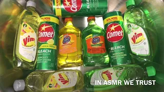 ASMR Lemon 🍋 Lime Paste with Vim Dish Soap, Spic n Span and Comet | Full version with Rinse