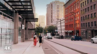 【4K】🇨🇦Sunset Vancouver | A Walk From Yaletown To English Bay Beach | BC Canada