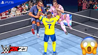 WWE 2K23 - Haaland vs. Mbappe vs. Messi vs. Ronaldo - No Holds Barred Fight | PS5™ [4K60]