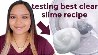 THE BEST CLEAR SLIME RECIPE? | testing rainbowplaymaker's clear gloss recipe