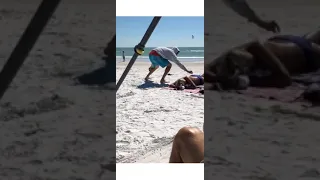 BIRD STEALS BRA AT THE BEACH #shorts