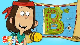 Buried Treasure on "B" Island | Captain Seasalt And The ABC Pirates | Cartoons For Kids