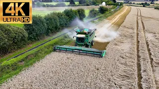 4K Yorkshire JOHN DEERE Harvesting Combine Season HEAVY MACHINERY JCB JOHN DEERE