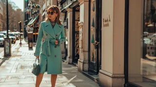 Тенденции весенней уличной моды 2024. Стильные образы одежды. Модный Лондон.