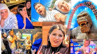 رعبة كبيرة😱أكلنا لما ركبنا قطار الموت 🎢جربنا أخطر ألعاب في  مدينة ملاهي/ودخلنا غرفة الكاروكي🎤وغني