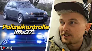 Im tiefergelegten BMW X3 von der Polizei angehalten! | LB Garage Twitch Streamhighlights