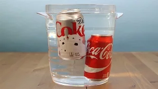 Here's why a can of Diet Coke floats but a regular Coke sinks